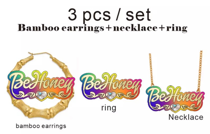 rainbow jewelry set