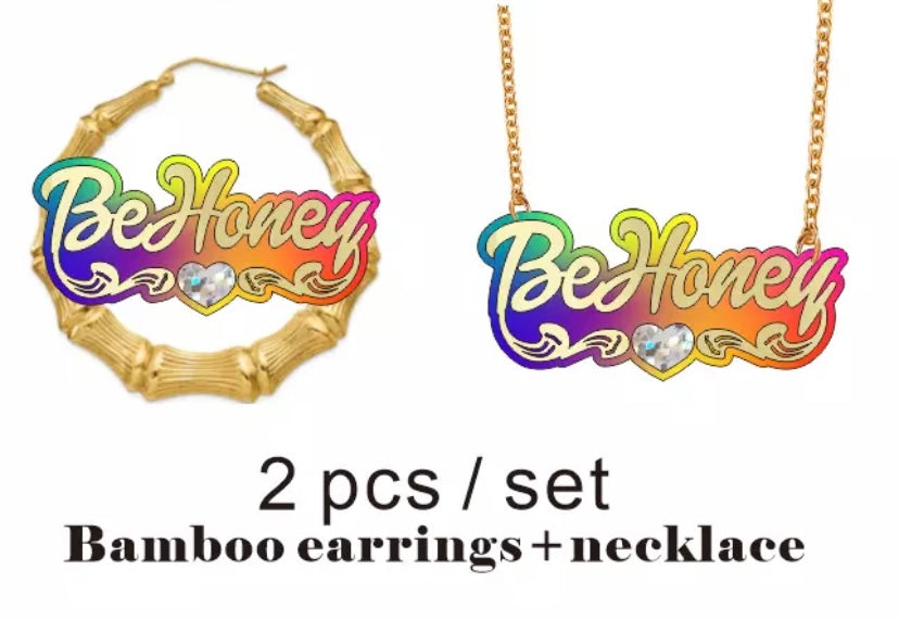 rainbow jewelry set
