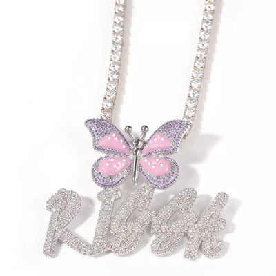 Colored Butterfly Necklaces