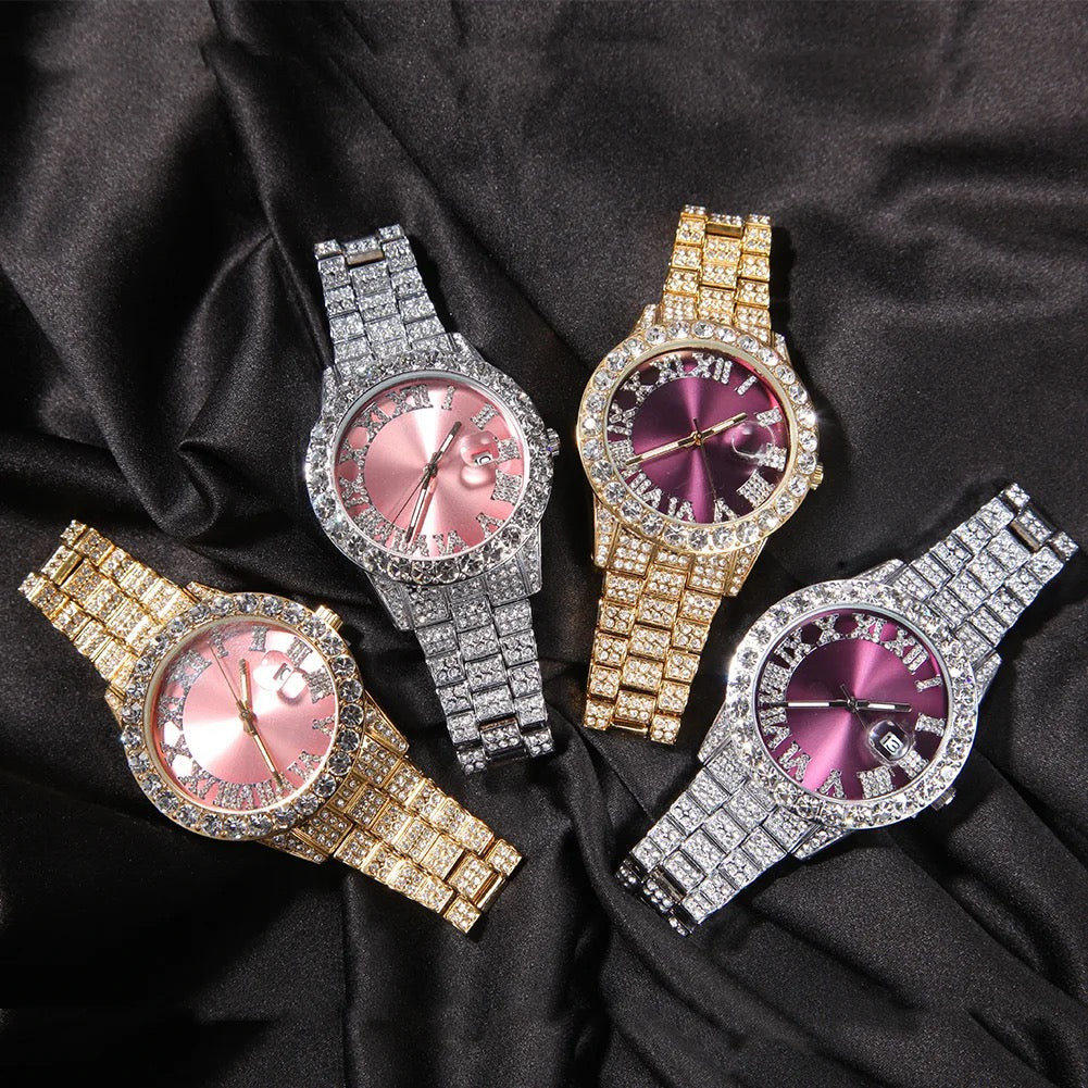 Iced Out Rhinestone Watches