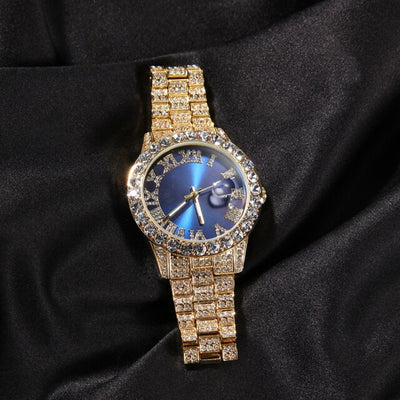 Iced Out Rhinestone WatchesChoose your color for this beautiful unique iced out rhinestone watch
Band Length: 20cmWater Resistance Depth: 3BarClasp Type: Bracelet ClaspCase Material: StainlessRhinestone Watches