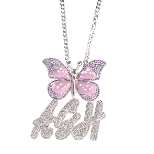 Colored Butterfly Necklaces